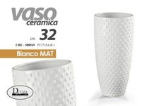VASO BIANCO CERAMICA FIORI