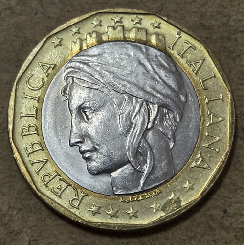 Italy 1000 lire coin - lire,