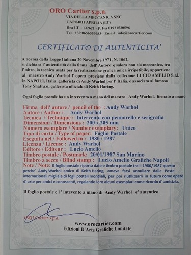 Foglio francobollo originale