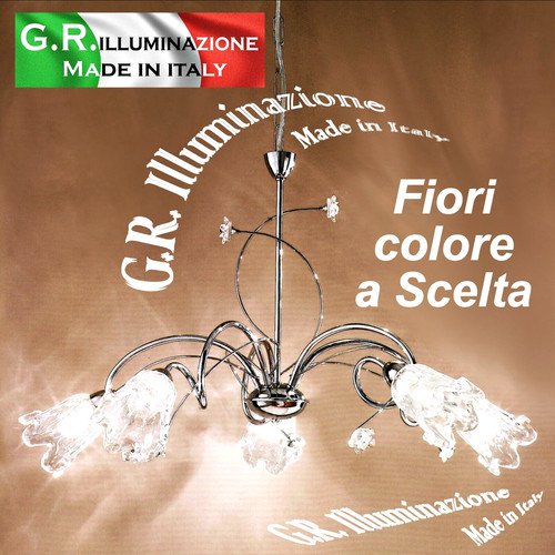 Lampadario moderno cromato - moderno,