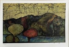 Marcello Fantoni litografia Paesaggio 50x35 firmata in cartella la Bezuga 2006