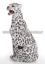 LEOPARDO SEDUTO IN CERAMICA