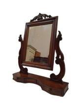 Specchiera Luigi Filippo in noce- psiche - specchio a bilico da appoggio 800