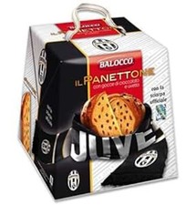 PANETTONE JUVENTUS con SCIARPA Balocco 500 gr gocce Cioccolato Uvetta Natale