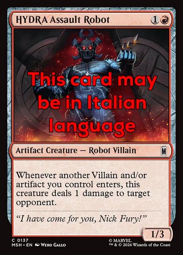 Mtg hydra assault robot foil - robot,