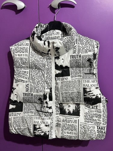 Gilè gilet stampa giornale - gilet,