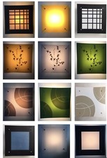 🟧Appliques Original IKEA TYFT Vintage coppia wall Lamps Pannelli Intercambiabil