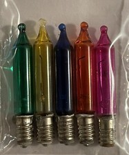 5 Lampade Natale di ricambio Lilliput 12 V E5 1,1w Multicolore 12 Volt Pifco Noma