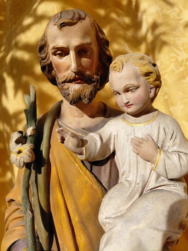 Joseph mit jesuskind gips - hl.,