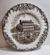 2 piatti vintage Johnson Brothers Heritage Hall casa di città georgiana