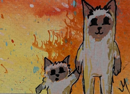 Quadro gatti siamesi - , aceo