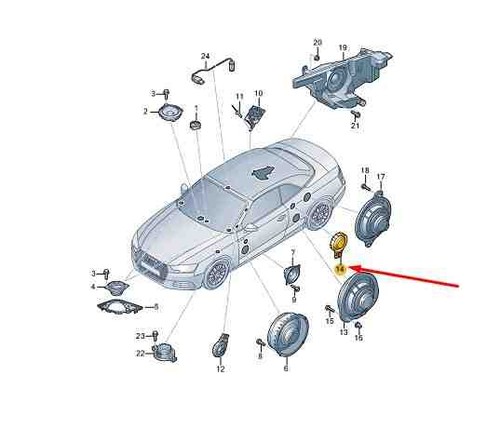 Altoparlante tweeter audi - audi, a5
