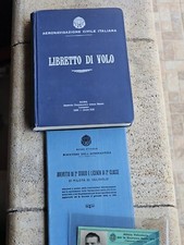 Lotto libretto volo - volo, brevetto