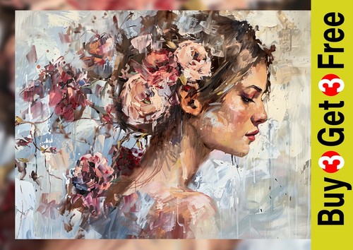 Ritratto donna floreale - ritratto,