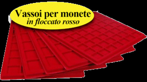 Vassoi floccato rosso - in,