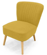 POLTRONA SEDIA VELLUTO GIALLA