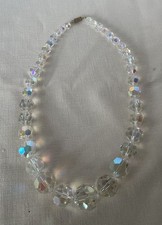 Collana Vintage 18" Cristallo Aurora Boreale - Perline Cristallo Sfaccettato
