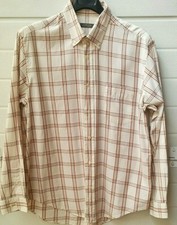 Camicia vintage da uomo OVS a quadretti in tela di cotone taglia L (41/42)