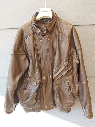 Giubbotto pelle vintage - , uomo