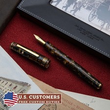 Tibaldi - Modello 60 Brown and Gold - Fountain pen - Nib M 18K