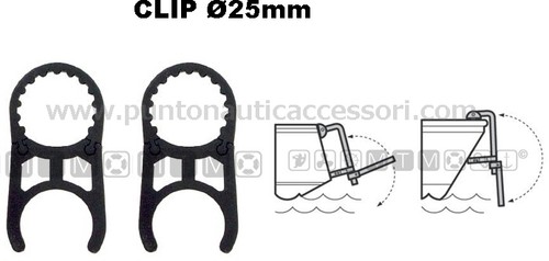 Clip nylon nero fermascalette - clip,