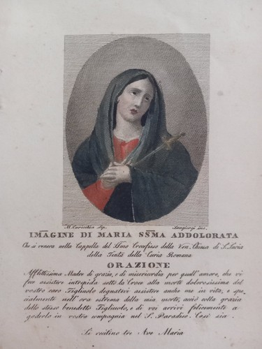 Santino addolorata con - santino,