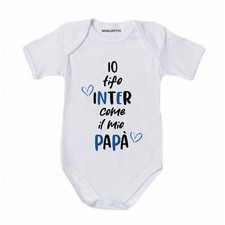 Body neonato io tifo INTER come il mio papà N 240
