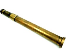 Telescopio Cannocchiale Monocolo Antico Vintage In Ottone F. KORISTKA Milano  