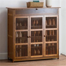 Scarpiera antica in bambù scarpiera con 4 ripiani scarpiera per corridoio corridoio