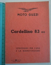 MOTO GUZZI CARDELLINO 83cc libretto uso e manutenzione ORIGINALE 1963