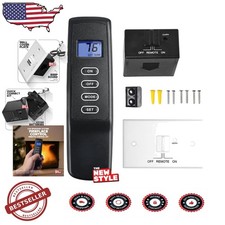 Kit Telecomando Smart Camino, Controllo Termostatico, Retroilluminazione Blu, Montaggio a Parete, RF