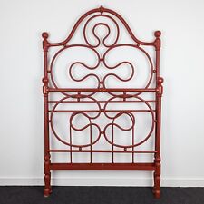 Letto in ferro battuto - colore rosso/bronzo - 1 piazza e mezza vintage