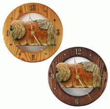 Pechinese Legno Orologio Rosso