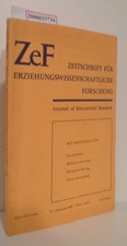 ZeF - Zeitschrift für erziehungswissenschaftliche Forschung - 22. Jahrgang 1988 