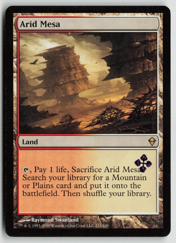 Arid mesa damaged 211 zendikar - arid,