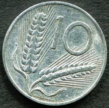 COIN - ITALY - 10 LIRE - KM#