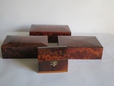 4 x VOGELAUGENAHORN HOLZ SCHATULLE HOLZKISTE HOLZBOX HOLZSCHATULLE VOGELAUGEN