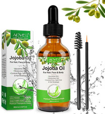 Olio Di Jojoba Biologico 60Ml, 100% Puro, Naturale E Pressato a Freddo per La Cu