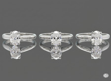 Anello ovale in moissanite