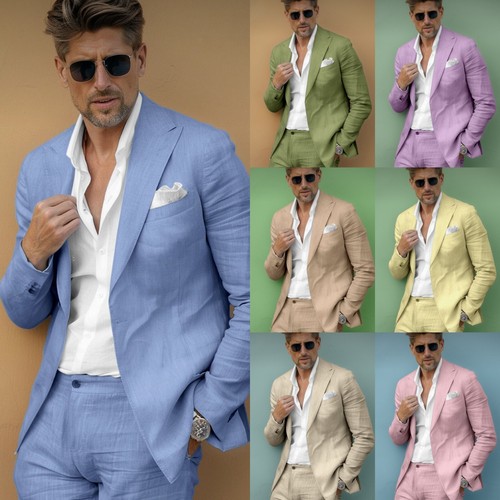 Tute uomo lino pezzi estive - lino,