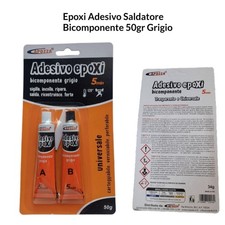 Epoxi Adesivo Saldatore Bicomponente 50gr Grigio Poxipol