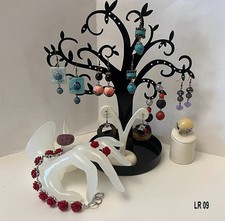 Lotto 10 pezzi, bigiotteria bracciale, anello, orecchini