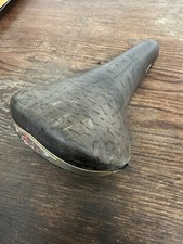 VINTAGE Selle San Marco Rolls sella in pelle NERA bici da corsa strada 91