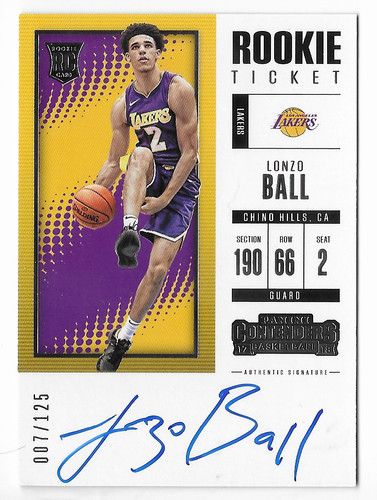 Lonzo ball 2017 - 2017, panini