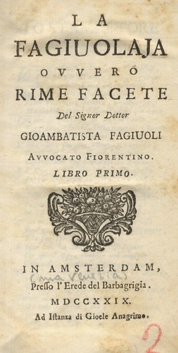 Fagiuolaja ovvero rime - fagiuolaja,