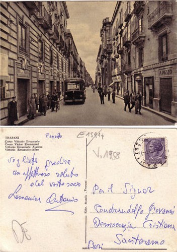 Cartolina epoca trapani - cartolina, d'epoca