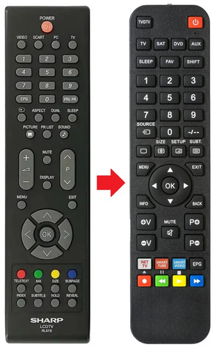 Telecomando adatto per sharp - per,