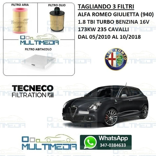 Tagliando filtri alfa - 3, romeo