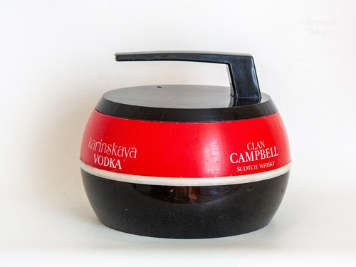 Red ice bucket - ice, curling