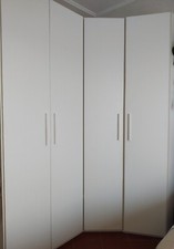 ARMADIO CON CABINA ANGOLARE BIANCO LARICE